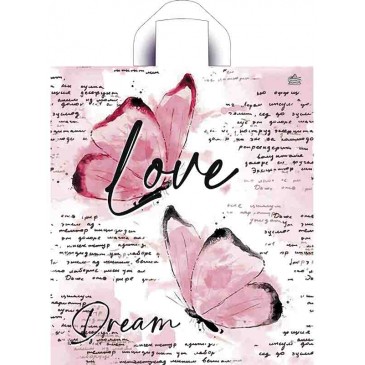 Мешок ПНД (петля) 420*380 (37мкр) Love Dream